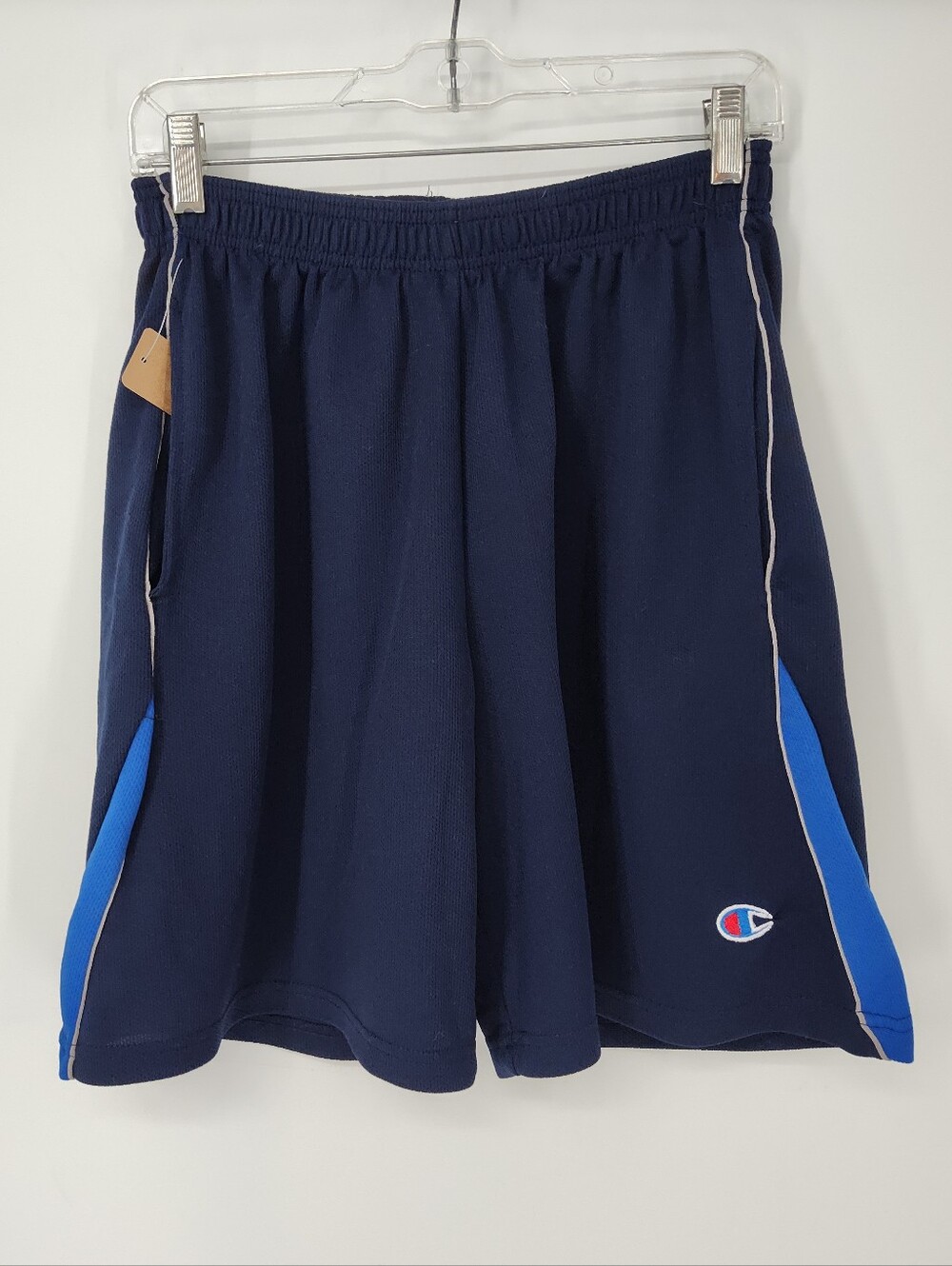 Champion Kids Navy Blue Shorts with Royal Blue Side Panels Boys Size X Large